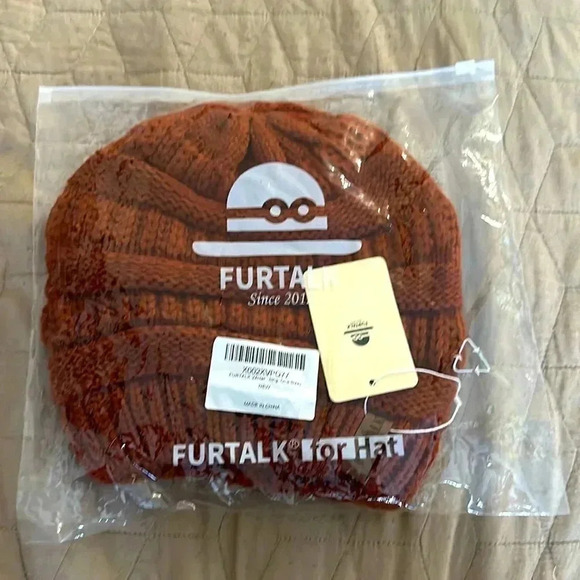 Furtalk Orange Beanie hat - Picture 6 of 6